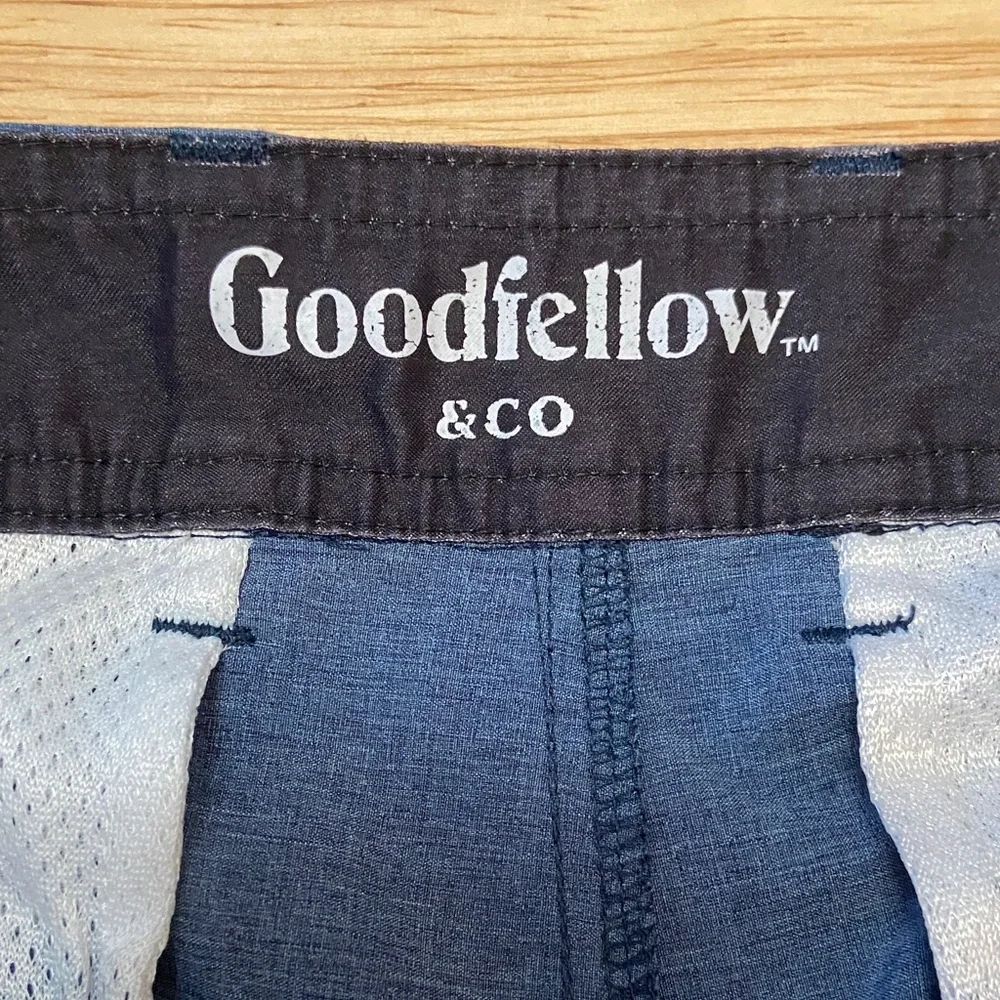 Goodfellow & Co Blue Stretch Performance Shorts Men’s 36 Golf Casual 10” Inseam
